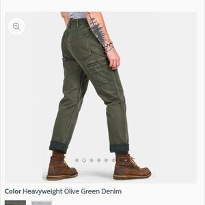SALE Olive green shop pant by Dovetail Workwear, size 14, canvas pants